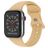 Mobigear Sport Dual Silikoni Apple Watch Ranneke Tappikiinnitys - 49/46/45/44 mm - Beige