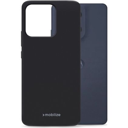 Mobilize Rubber Gelly Motorola Moto G86 TPU flexível Capa traseira - Preto