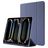 Mobigear Tri-Fold Gel iPad Pro 11 Inch (2024) TPU / Leatherette Wallet case + Stylus Holder - Purple