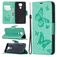 Mobigear Butterfly Xiaomi Redmi Note 9 Wallet case - Turquoise