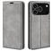 Mobigear Retro Slim iPhone 18 Pro Funda tipo libro Cartera - Gris