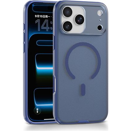 Mobigear Shockproof Grip iPhone 17 Pro Max MagSafe Hardcase Back cover - Blu