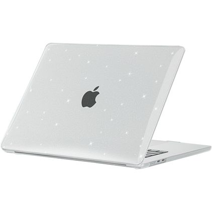 Mobigear Sparkle MacBook Air 15 tommer (2023-2026) Hardshell Laptopcover MacBook Case - Gennemsigtig - Model A2941 / A3114 / A3241 / A3448