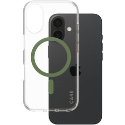 CARE by PanzerGlass Urban Combat iPhone 16 MagSafe Hard Case Back cover - Clear / Green
