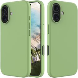 Mobigear Rubber Touch iPhone 16 Plus Silikoni Suojakuori - Vihreä