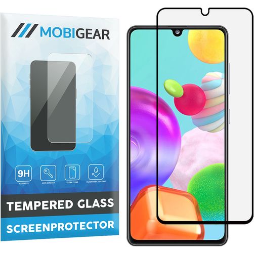 Mobigear Premium Samsung Galaxy A41 Tempered Glass Screen Protector - Case Friendly - Black