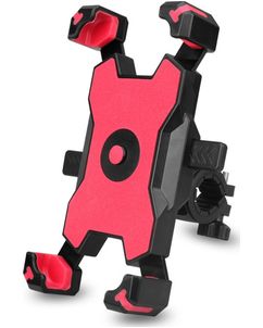 Mobigear PushHold Mobilhållare för cykel Styrfäste Klämfäste Universell - Röd