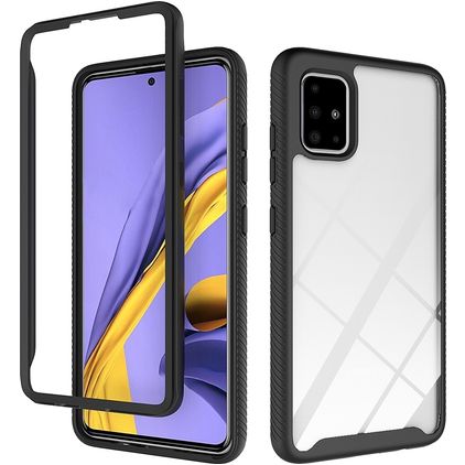 Mobigear Two-Layer Samsung Galaxy A71 Hårdt Bagsidecover Stødsikkert - Sort