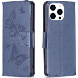 Mobigear Butterfly iPhone 16 Pro Max Wallet case - Blue