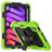 Mobigear SureGrip Xtreme iPad Mini 7 (2024) Case Plastic / Silicone Back cover + Stylus Holder + Shoulder Strap + Stand - Black / Green