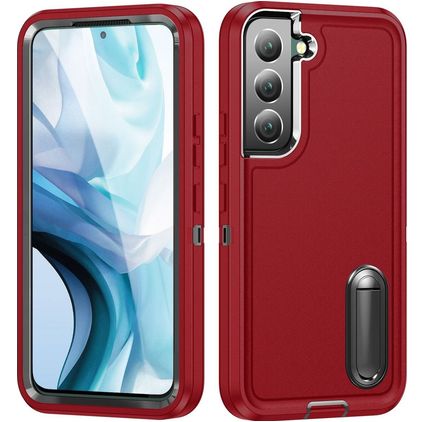 Mobigear Rugged Stand Samsung Galaxy S23 Plus Hard Case Back cover Shockproof with Stand - Red