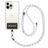Mobigear Lanyard Cordão para telemóvel universal ajustável - Preto / Branco