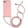 Mobigear Lanyard iPhone 8 TPU flexível Capa com cordão - Rosa