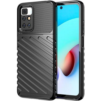 Mobigear Groove Xiaomi Redmi 10 4G TPU flexible Carcasa - Negro
