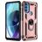 Mobigear Armor Ring Motorola Moto G71 5G Plástico rígido Capa traseira Antichoque com anel - Rosa dourado
