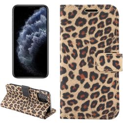 Mobigear Leopard iPhone 13 Mini Wallet case - Yellow