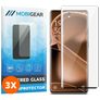 Mobigear OPPO Find X6 Pro Cristal templado Protector de pantalla - Compatible con fundas - Negro (pack de 3)
