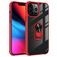 Mobigear Crystal Ring iPhone 14 Pro Max Funda Plástico rígido Carcasa con anillo - Transparente / Rojo