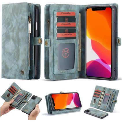 CaseMe 008 iPhone 11 Pro Max Cover a libro 2 in 1 con guscio estraibile a portafoglio - Blu