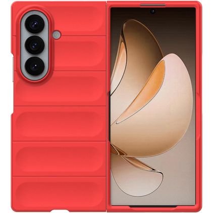 Mobigear Bumpy Samsung Galaxy Z Fold 8 Ultra Fleksibel TPU Bagsidecover - Rød
