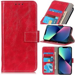 Mobigear Basic iPhone 14 Plus Funda tipo libro Cartera - Rojo