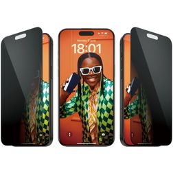 PanzerGlass Ultra-Wide Fit iPhone 15 Pro Max Vidro temperado Película de ecrã Privacidade - Compatível com capas + Moldura de instalação