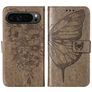 Mobigear Butterfly Google Pixel 9 Pro Cover a libro portafoglio - Grigio