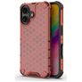 Mobigear Honeycomb iPhone 16 Kova Suojakuori Iskunkestävä - Punainen
