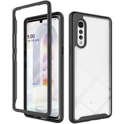 Mobigear Two-Layer LG Velvet Fodral Hårdplast Skal Stötsäkert - Svart