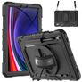 Mobigear SureGrip Xtreme Samsung Galaxy Tab S9 Plastica rigida / Silicone Back cover + Portapenna + Tracolla + Supporto - Nero