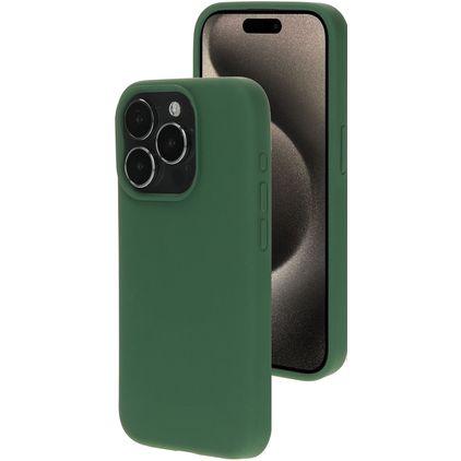 Mobiparts iPhone 15 Pro Silikon Zadní kryt - Forest Green