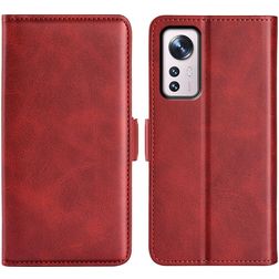 Mobigear Slim Magnet Xiaomi 12 Pro Etui z klapką typu portfel - Czerwony