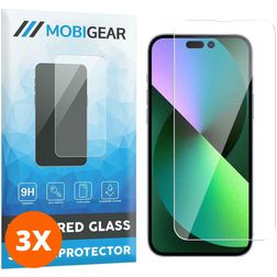 Mobigear iPhone 14 Pro Tempered Glass Screen Protector - Case Friendly (3-Pack)