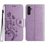 Mobigear Flowers Samsung Galaxy A56 Plånboksfodral med sedelfack - Lila