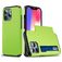 Mobigear Card iPhone 14 Pro Max Hard Case Back cover Shockproof with Card Holder - Green
