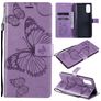 Mobigear Butterfly OPPO Reno 4 Pungetui med Seddelrum - Lilla