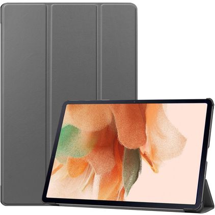 Mobigear Tri-Fold Samsung Galaxy Tab S7 FE Lompakkokotelo - Harmaa