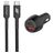 Mobigear Essentials Dual USB / USB-C Cargador de coche Apple Lightning 1 m Power Delivery 48W - Negro