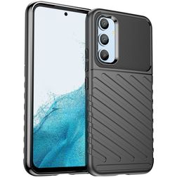 Mobigear Groove Samsung Galaxy A54 Fleksibel TPU Bagsidecover - Sort