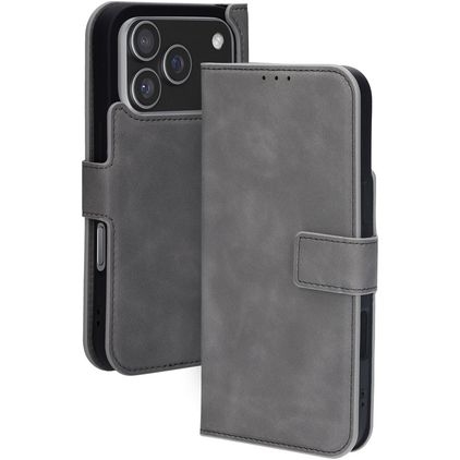 Mobiparts Classic Wallet iPhone 17 Pro MagSafe Knížkové pouzdro - Granite Grey