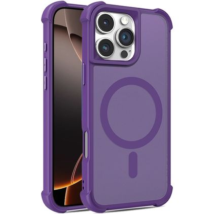 Mobigear Armor Shield iPhone 16 Pro Max MagSafe Plástico rígido Capa traseira - Roxo
