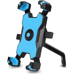 Mobigear PushHold Soporte de moto Retrovisor Pinza Universal - Azul