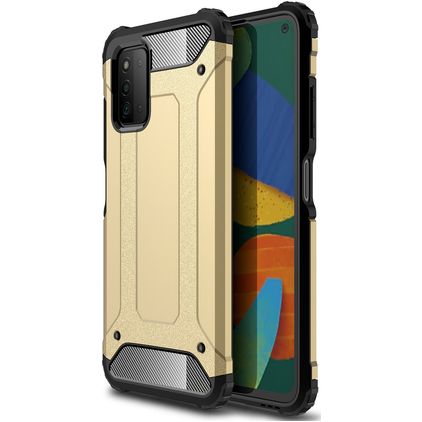 Mobigear Outdoor Samsung Galaxy A03s Kova Suojakuori Iskunkestävä - Kulta