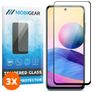 Mobigear Premium Xiaomi Redmi 10 5G Cristal templado Protector de pantalla - Compatible con fundas - Negro (pack de 3)
