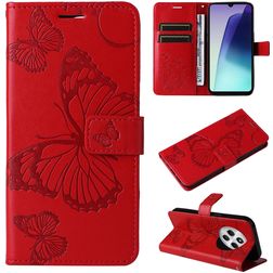 Mobigear Butterfly Xiaomi Redmi 14C Funda tipo libro Cartera - Rojo