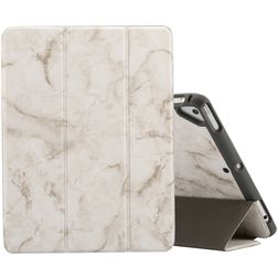 Mobigear Tri-Fold Marble iPad 5 (2017) Plånboksfodral + Pennhållare - Vit