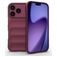 Mobigear Bumpy iPhone 18 Pro TPU flexível Capa traseira - Wine Red