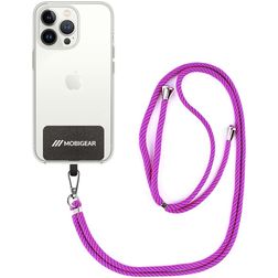 Univerzální nastavitelná šňůrka na mobil Mobigear Lanyard - Růžová / Fialová