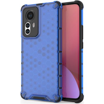 Mobigear Honeycomb Xiaomi 12 Pro Fodral Hårdplast Skal Stötsäkert - Blå