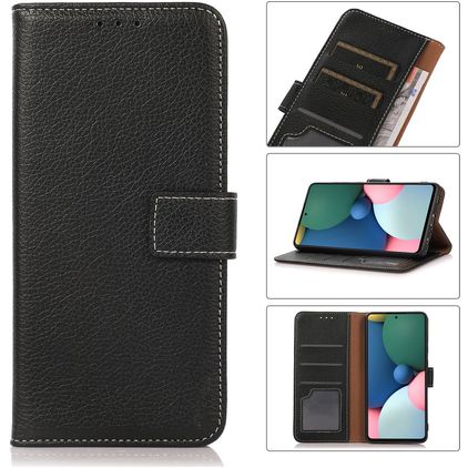 Mobigear Wallet POCO X4 GT Lompakkokotelo + Setelitasku - Musta